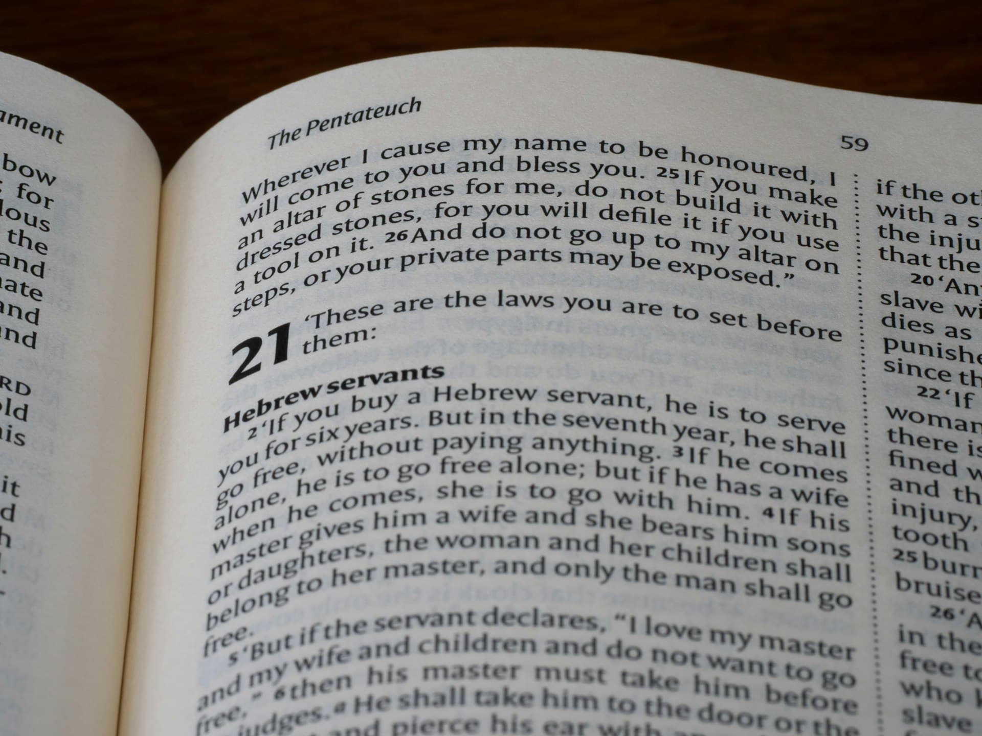 Open pages of a sacred text